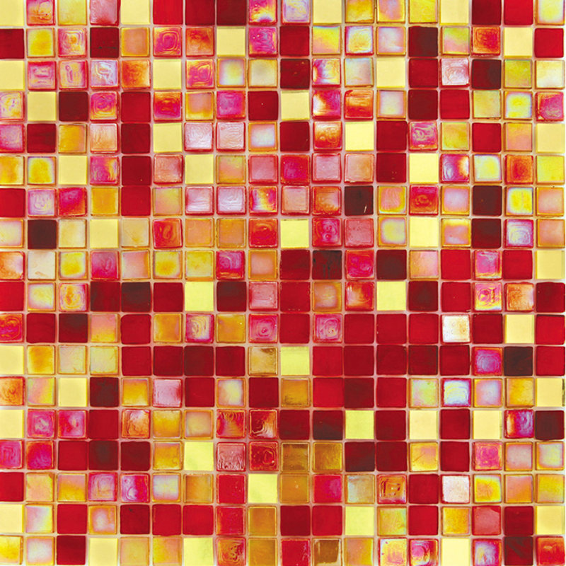 Carreau de mosaïque en verre 0,6 po x 0,6 po Mingles