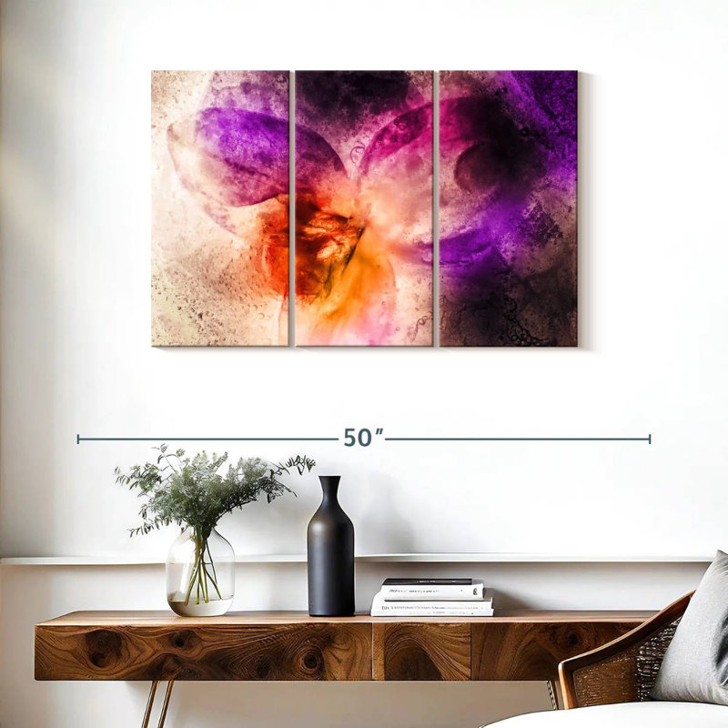 Motif floral abstrait Avery, H 24 po x l 38 po