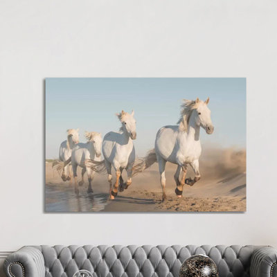White Angels Of Camargue XXXVII by Daniel Kordan - Print on Canvas