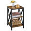 Metal Frame End Table with Shelves-1487004586