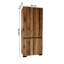 Armoire rustique avec nombreuses tablettes, noyer et anthracite, 35,4 x 82,7 x 17,7 pouces | Panneau de particules 100% mélaminé, pieds en plastique, fixation murale, capacité de tablette de 66 lb | Solution de rangement élégante et fonctionnelle-2122939392