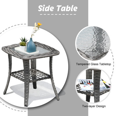 Kanasha 5 - Person Patio Conversation Set with Cushions