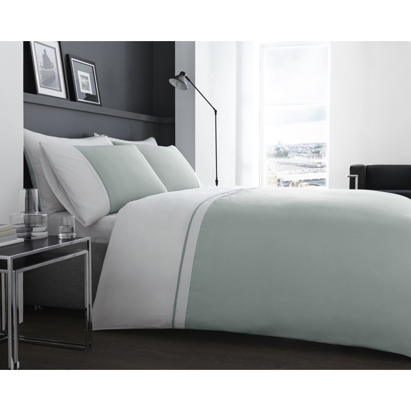 Berkshire Cotton Blend No Pattern Duvet Cover Set with Pillowcases Included, Double Duvet Cover + 2 Standard Pillowcases