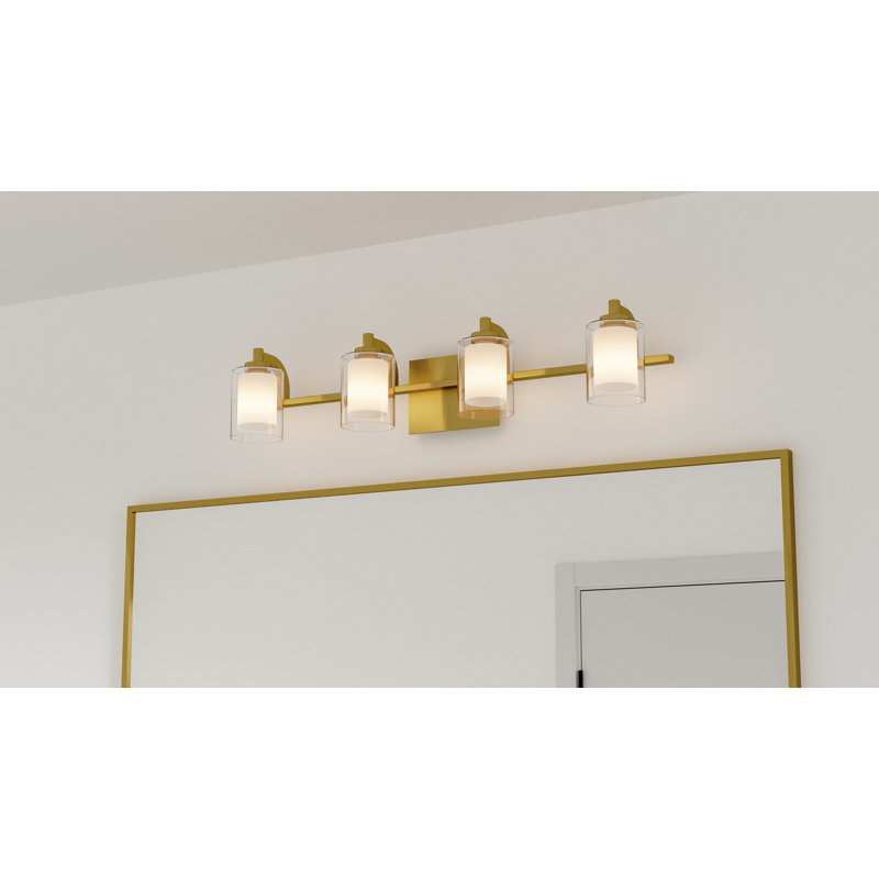 Roseville 4-Light Brushed Gold Bath Light