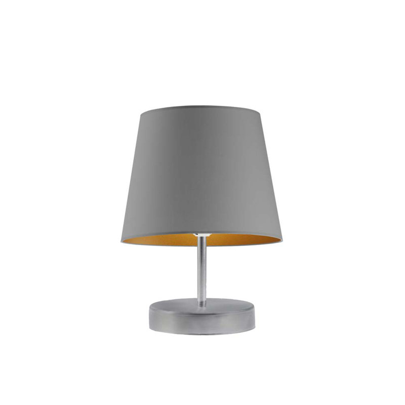 Honoria Metal Table Lamp, Grey, Silver