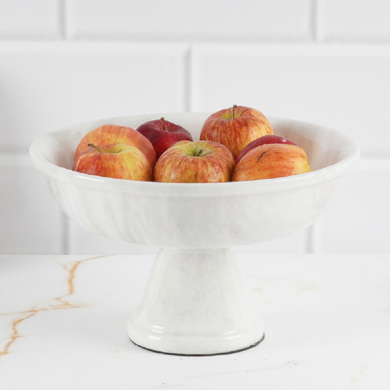 Marmor Krafts 1 Marble Fruit Bowl, White