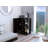 32" H Bar-Coffee Cart, Cabinet Storage, With 4 Wheels, 1 Divided Storage With 1 Shelf, 1 Folding Door, A Central Vertical Division For 6 Bottles And 2 Side Shelves With Aluminum Front-1071627503