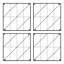 Quilt Block-Diagonals Wall Trellis Panels (4 panels)