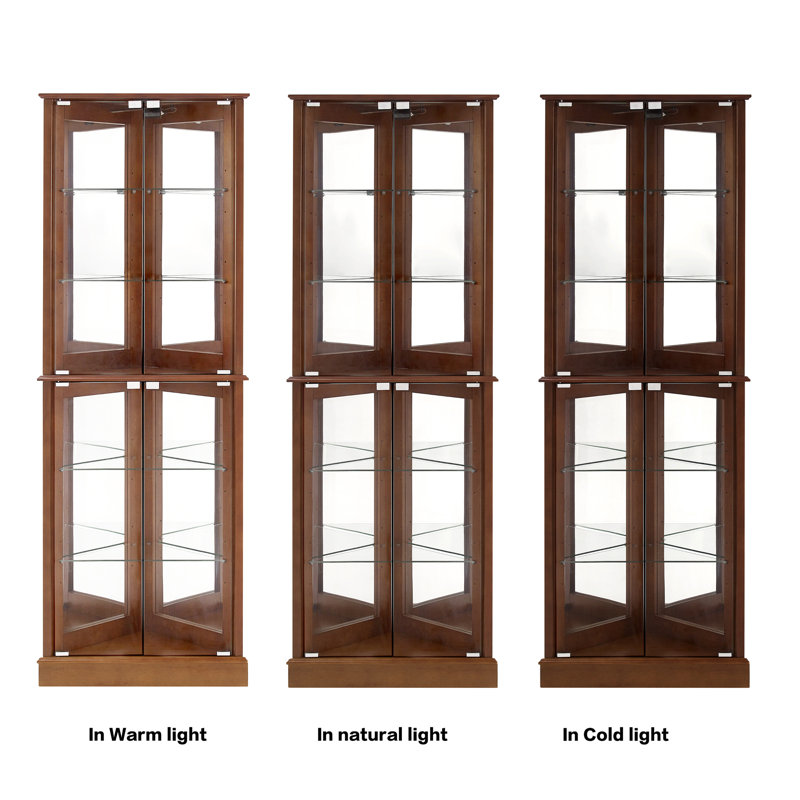 Armoire d'angle Curio, Noyer foncé