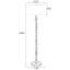 Blanc + or + tissu brun-noix + fer + lampes sur pied de forme libre en bois massif-118438967