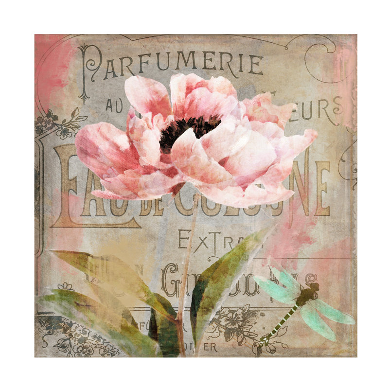 Art sur toile «Bachelor Sasha Jardin Rouge I »_ALI73326, H 18 po x l 18 po