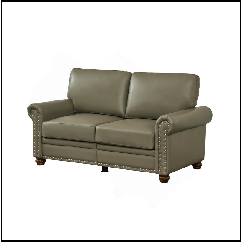 Fauteuil de salon en similicuir taupe