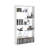 Furnish Home Store Wood Frame Etagere Open Back 6 Shelves Bookcase-1382192716