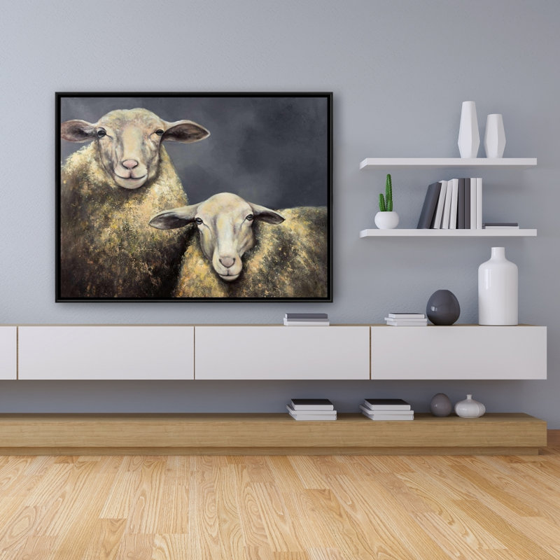 Deux moutons - Toile encadrée la plus vendue pour la décoration de salon
