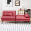 Canapé-lit convertible futon, 69 po Futon canapé-lit, canapé-lit multifonctionnel avec 2 coussins et coussins de dossier, canapé-lit ajustable à 5 positions pour petit salon dans un dortoir,-739263120