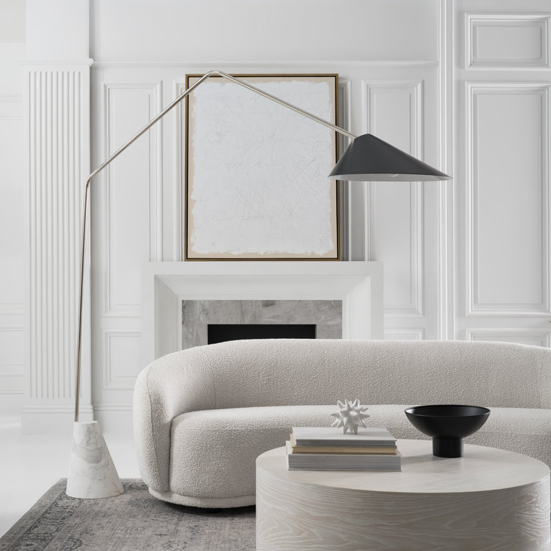 Lorna Arched Floor Lamp, White