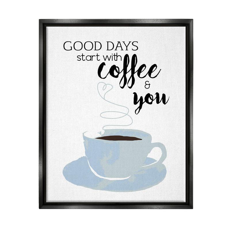 «Good Days Coffee & You Romantic Kitchen Morning» par Daniela Santiago, reproduction sur toile, H 21 po x l 17 po x P 1,7 po
