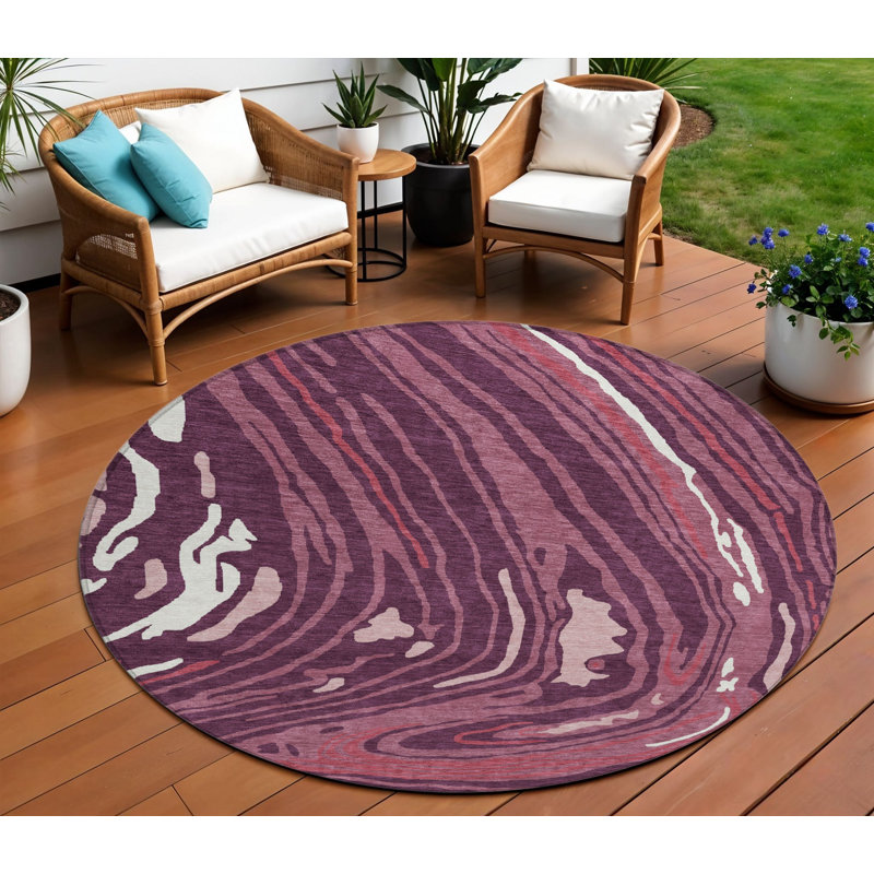 Tapis rond 8 po bourgogne