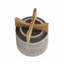 S/2 5/8" MESH PLANTER W/ STAND, TAN