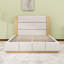 Lit plateforme tapissier élégant avec tête de lit en tissu d'ameublement doux-1308891377-1308891378