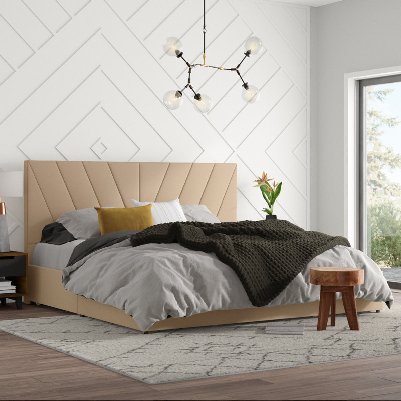 Cletus Upholstered Platform Storage Bed, King
