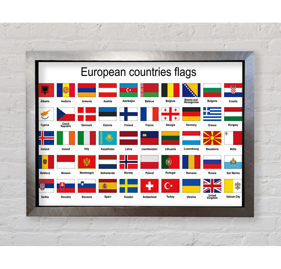 Europäische Länderflaggen - Druck