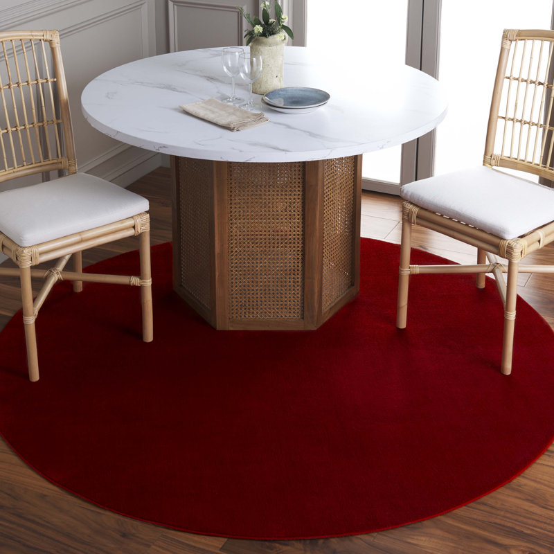 Tapis de couleur unie lavable à la machine Loft 300 Performance, Rond 4 po