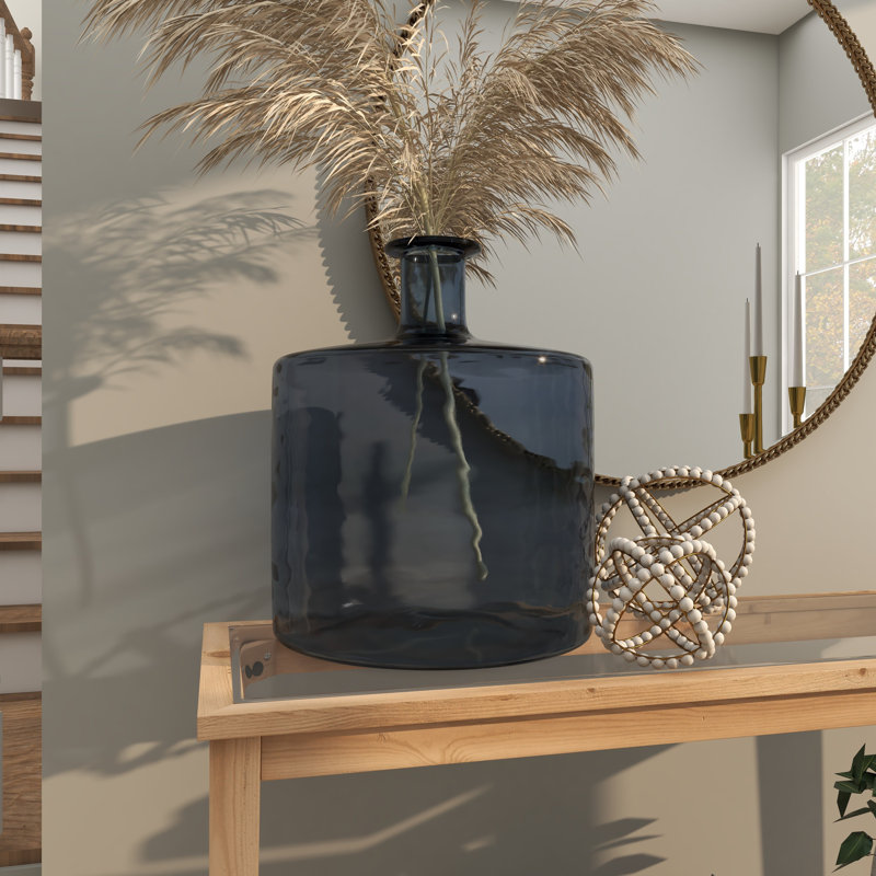 Vase Jonathan, Bleu foncé, H 17,75 po x l 13,8 po x P 13,8 po