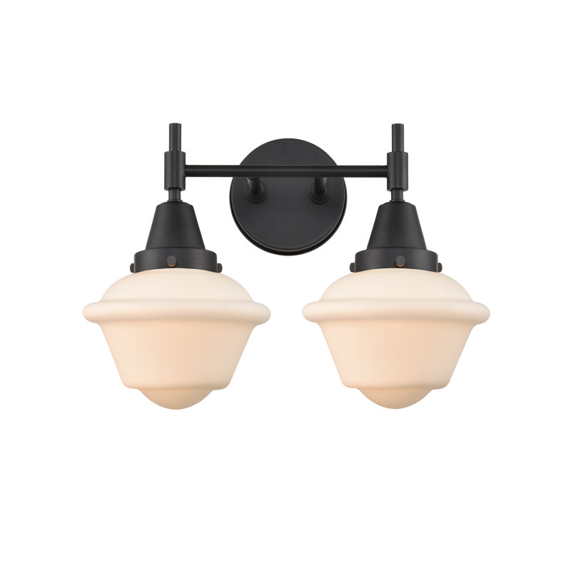 Gayle 2 - Light Dimmable Vanity Light, Matte White, 4 Watt Vintage LED Bulb, Matte Black