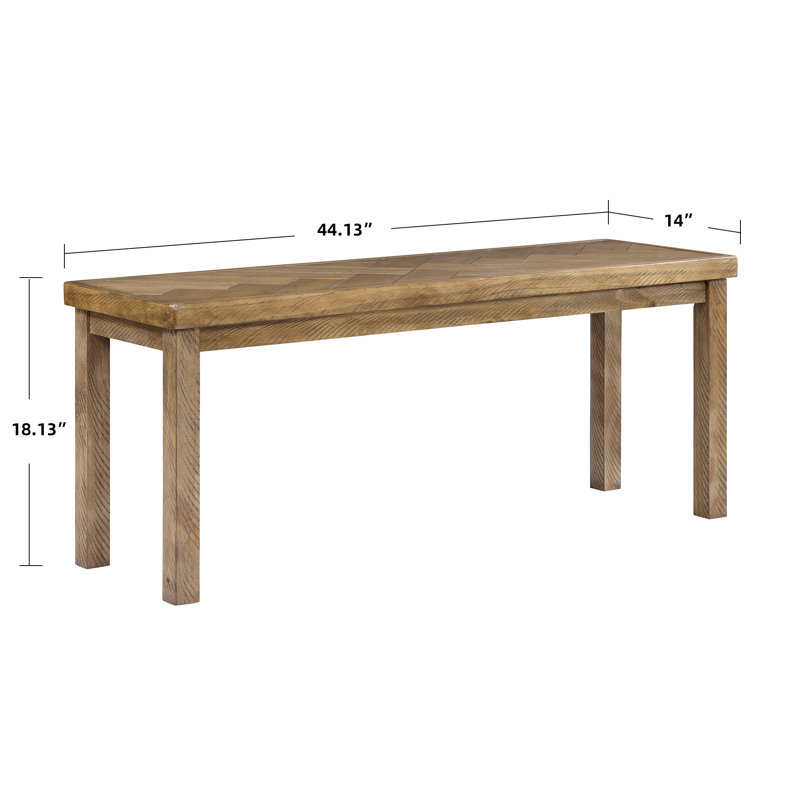 Ensemble de table et banc de salle à manger de style moderne pour la salle à manger et la cuisine, Brun