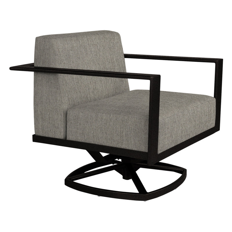 Studio Outdoor Rocker Chair, Carbon Black, Alcazar Redwood
