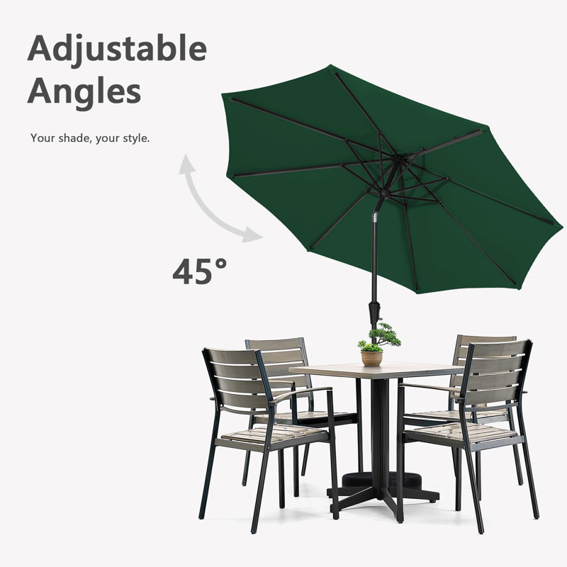  Parasol d'extérieur 90 po, Vert foncé