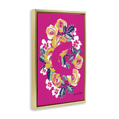 «Floral Bloom», lettre C, encadrée par Hannah Louise Byatt