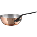Mauviel M'Heritage 150 CI Curved Splayed Saute Pan With Cast Iron Handle, 2.1-Qt