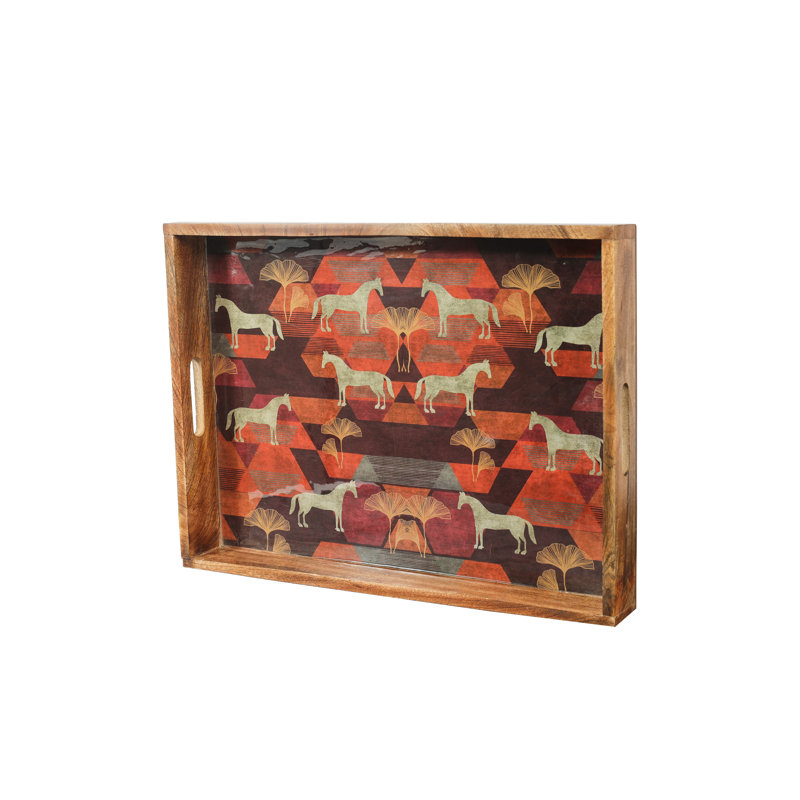 Jividen Wood Tray - Set of 3