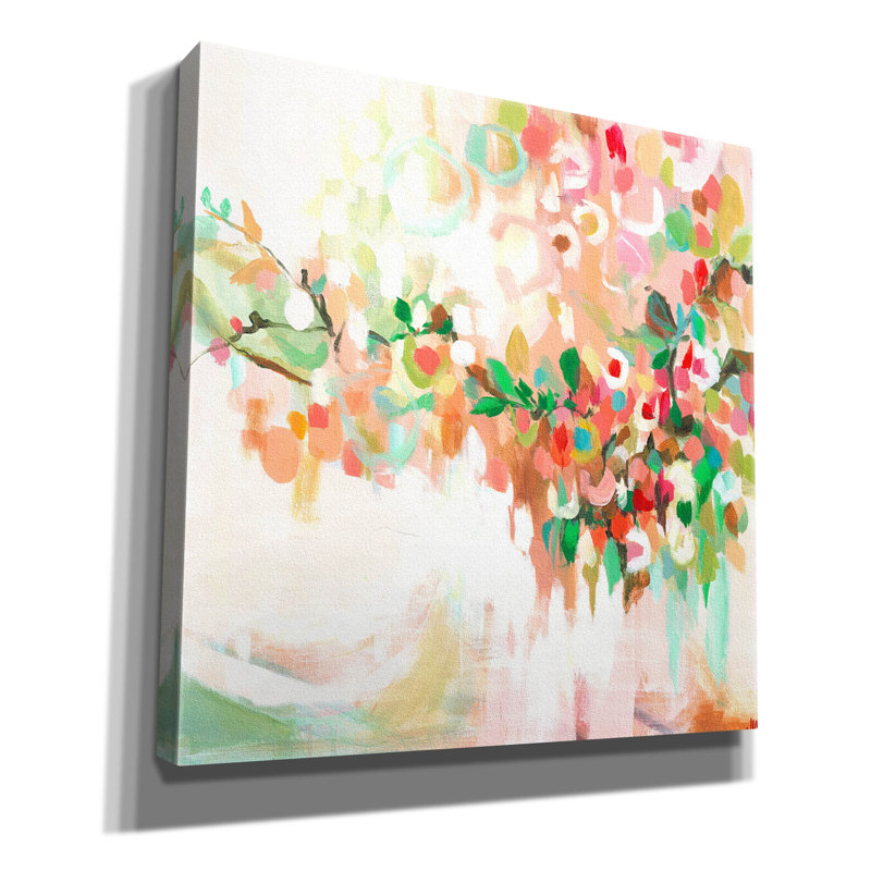 «Blotch Floral» par Jenny Westenhofer, H 12 po x l 12 po x P 0,75 po