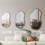 Asymmetrical Metal Framed Wall Accent Mirror-327276009-327586062