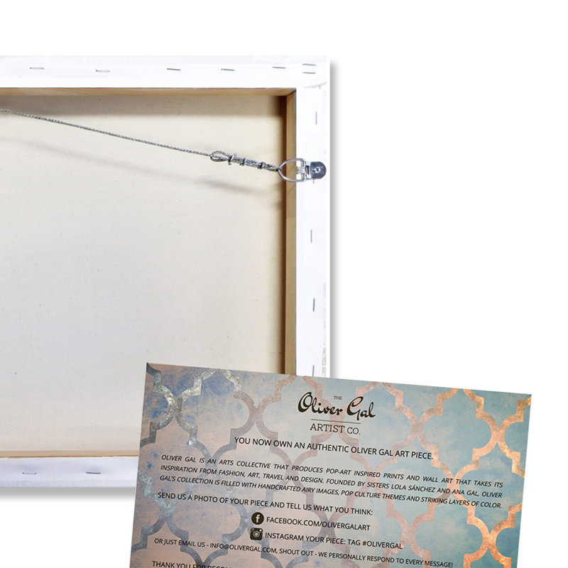 Rose Gold Skyline Canvas Print with FSC Certified Wood Frame