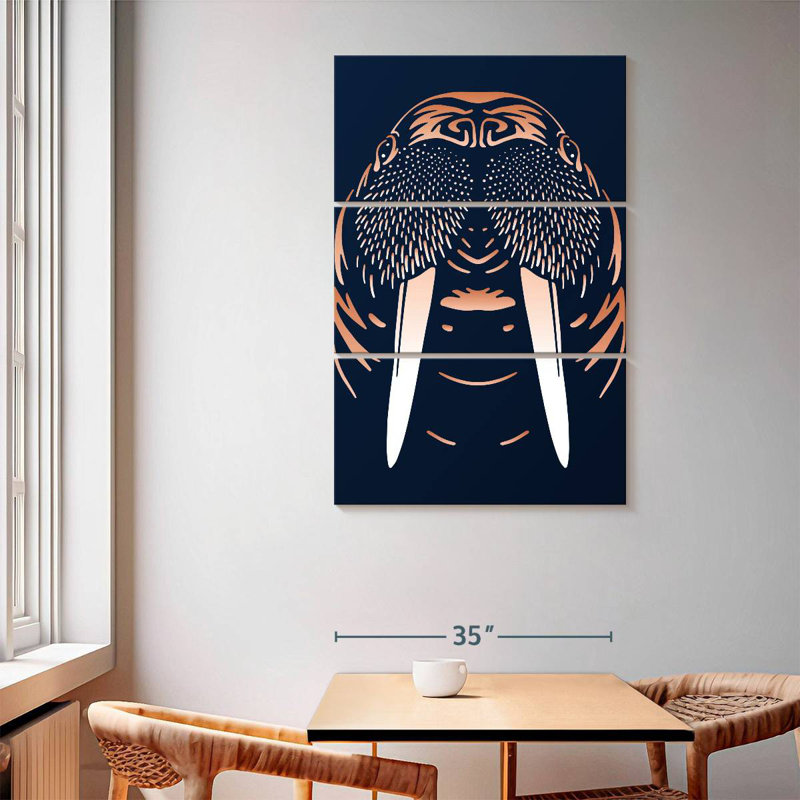 Brampt Walrus Head, 65" H x 42" W