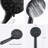 Matte Black Shower System With High Dual . 7 Spray Modes For Pampering. All Metal. 1.8 Gpm Flow. 59" Hose. 1/2" Connection. Wall Mounted Tub Spout - Black. 2 In 1 Faucet Valve. Comfortable Shower.-127368480