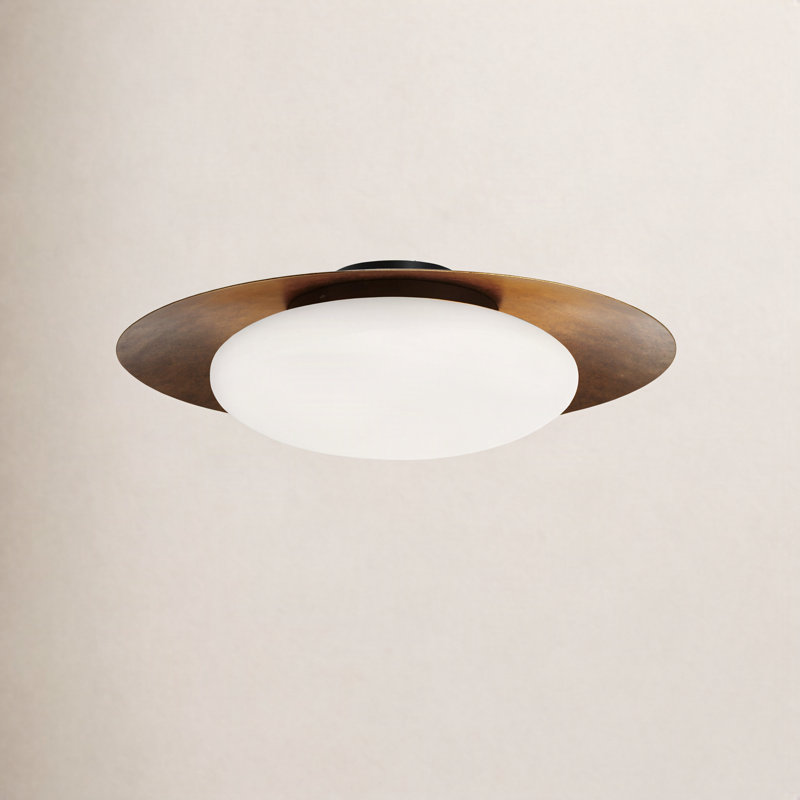 Plafonnier encastré en verre Haines, H 7,25 po x l 24 po x P 24 po
