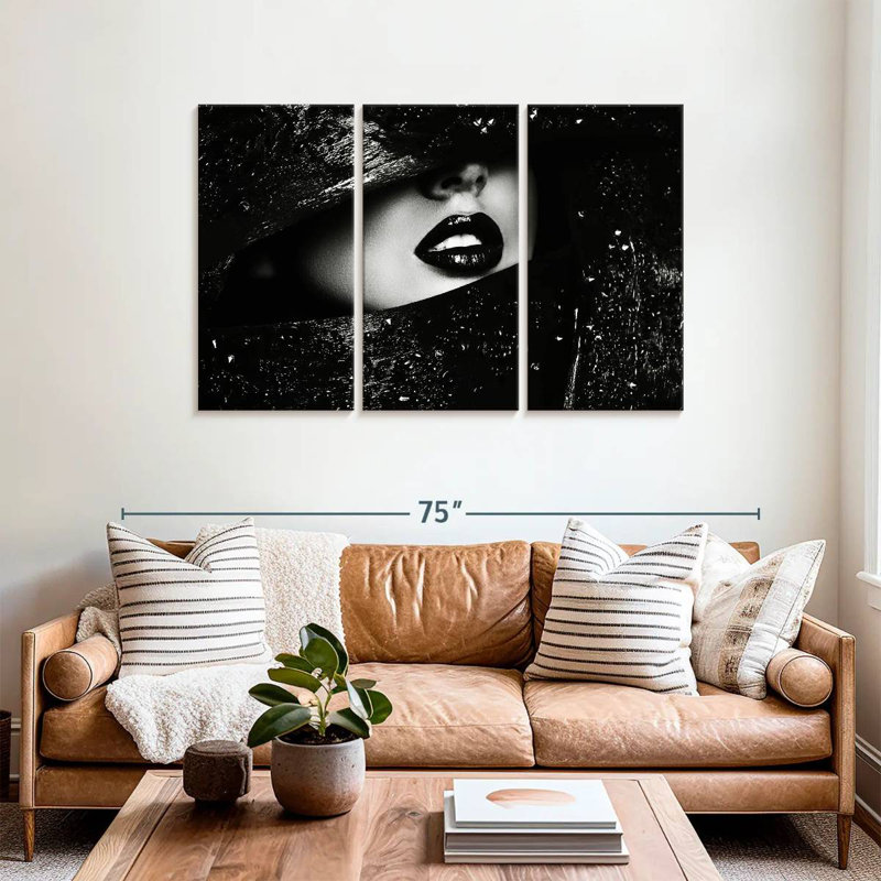Shuttleworth Chic Black Lips, 36" H x 57" W