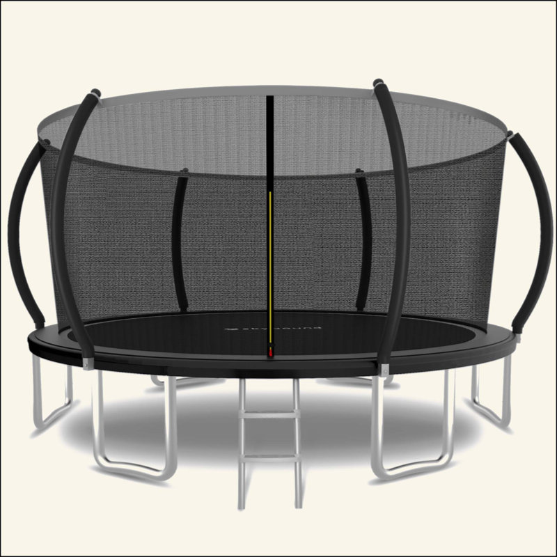 Trampoline citrouille de 14 pi avec 6 pieds pour plus de stabilité et des matériaux durables résistants aux intempéries, idéal pour le plaisir en famille