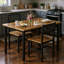 Ensemble de 3 tables de salle à manger pour 2 personnes, petite table de cuisine industrielle avec 2 chaises, ensemble de 2 tables de coin-repas en bois et ensemble de chaises, ensemble de table de salle à manger pour petits espaces, salle à manger, appartement-1287363159-1287363176