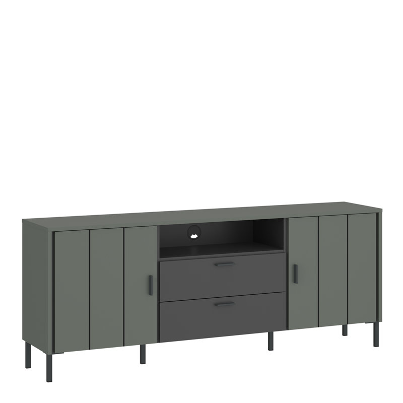 Arlissa Unfinished TV Stand, Green/Grey, 158cm