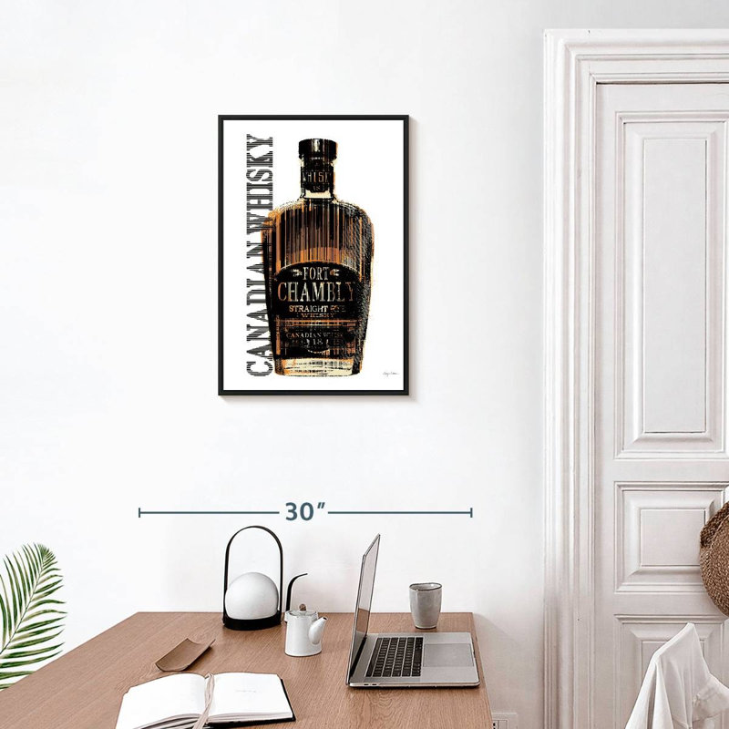 Whisky canadien, Cadre flottant noir, 17 po x 25 po