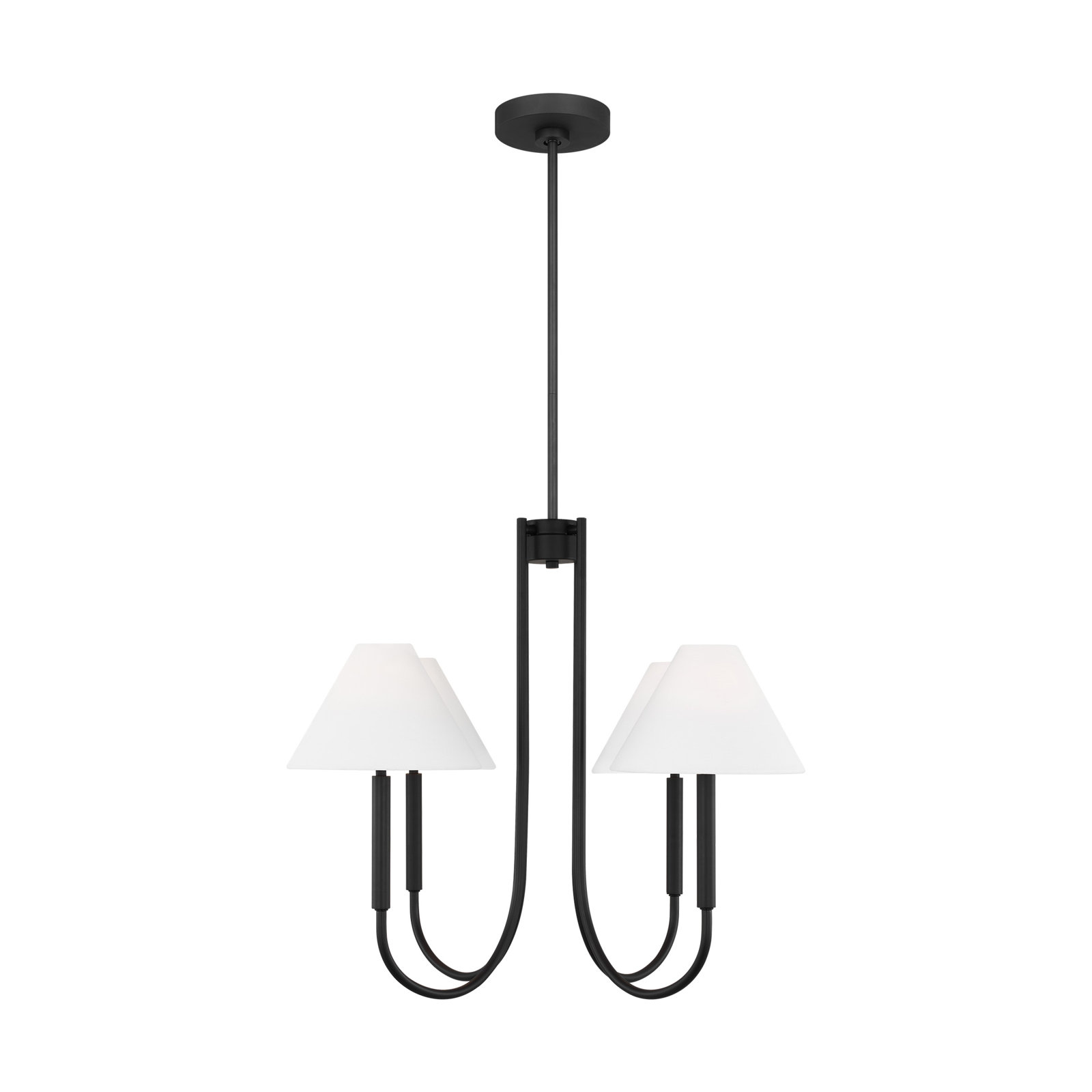 Porteau Large Chandelier, Midnight Black, 4-Light