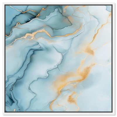 Precious Flow Canvas Blue Abstract Art by 