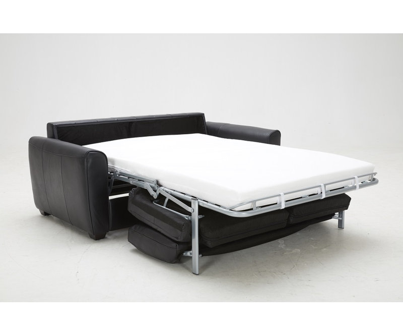Lenahan 74.8'' Leather Sleeper Sofa