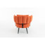 Chaises d'appoint à ressorts ensachés, chaise de lecture moderne en acier chenille pour la maison